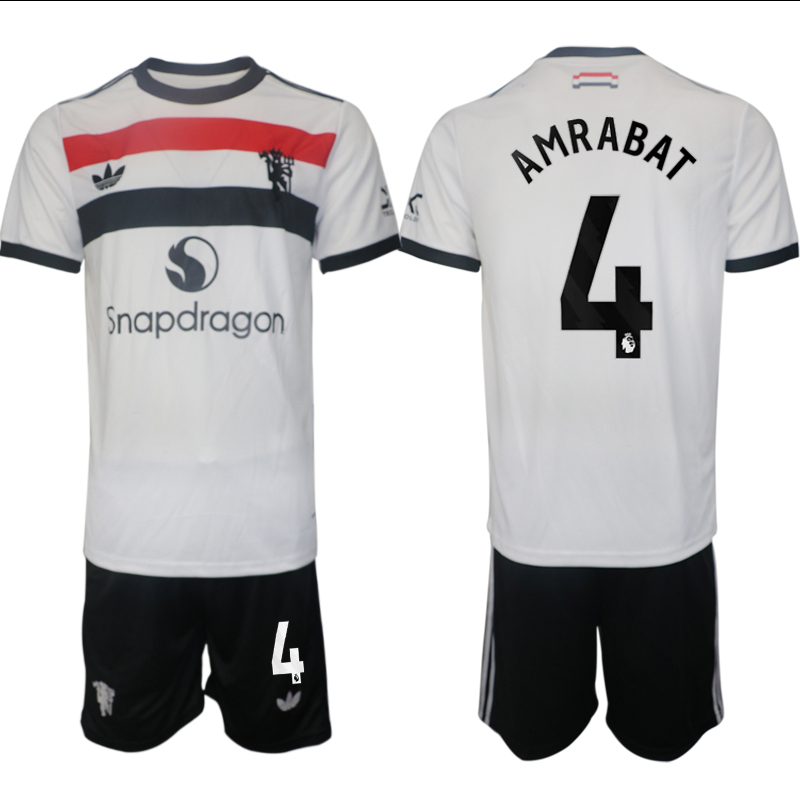 Men 2024-2025 Club Manchester United away white #4 Soccer Jersey